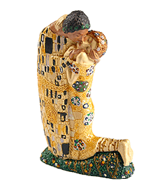 Il Bacio Statuetta Gustav Klimt Riproduzione Parastone