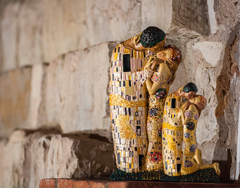 Il Bacio di Gustav Klimt Statuetta Decorazione Casa Parastone