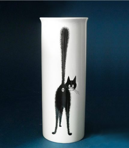 DUB106 Il Terzo Occhio Vaso Ceramica Dubout Gatti Parastone
