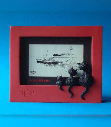 DUB42 Trio Portafoto Statuetta Dubout Gatti Parastone