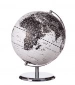 Mappamondo Bianco Nero Base Metallo 64659