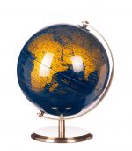 Mappamondo Blu Oro Base Metallo 64659