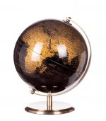 Mappamondo Marrone Oro Base Metallo 64659