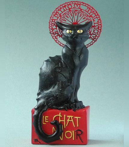 PA15STE Il Gatto Nero – Steinlen Statuetta Pocket Art Arte Museo Parastone