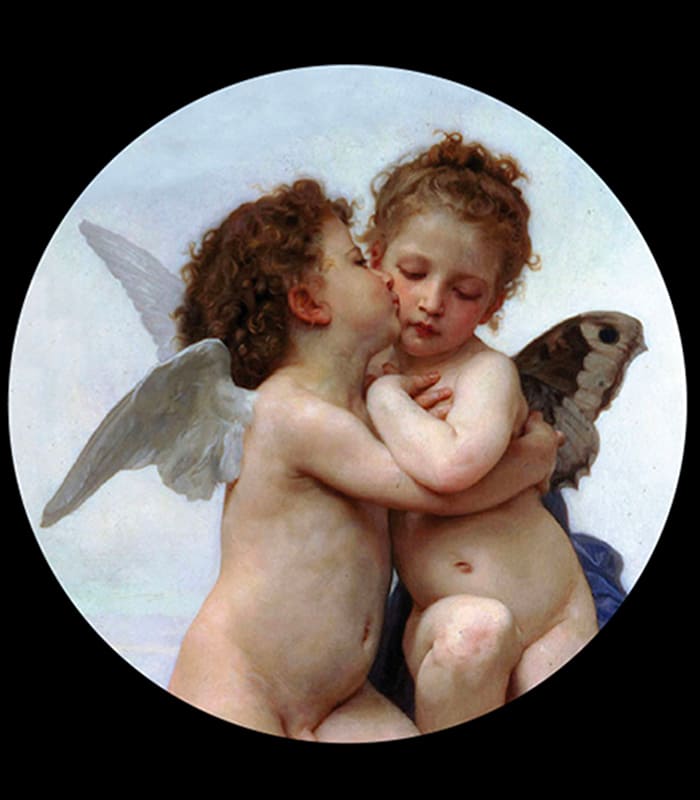 PBOU1 Amore e Psiche - Bouguereau Fermacarte Arte Museo Parastone