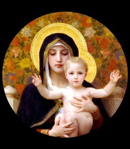 PBOU2 La Vergine dei Gigli - Bouguereau Fermacarte Arte Museo Parastone