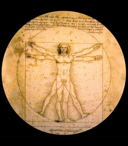 PDAV1 L'Uomo Vitruviano - Da Vinci Fermacarte Arte Museo Parastone