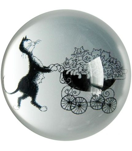 PDUB02 La Carrozzina Fermacarte Dubout Gatti Parastone