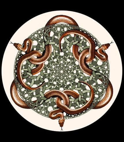 PESC3 Serpeni - Escher Fermacarte Arte Museo Parastone