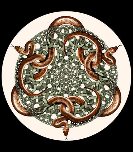 PESC3 Serpeni - Escher Fermacarte Arte Museo Parastone